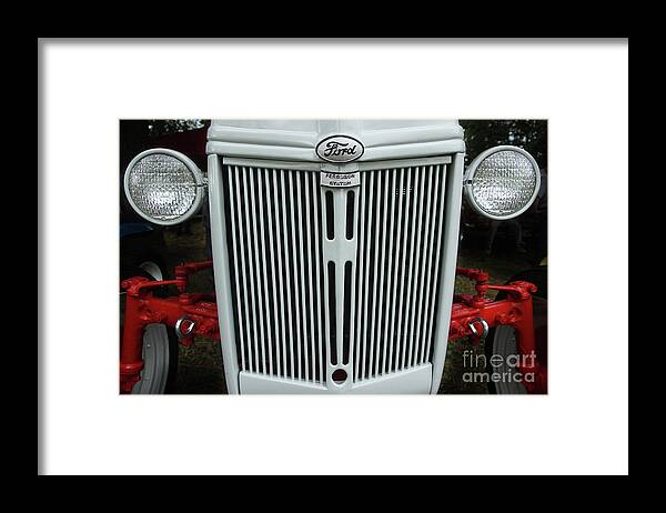 Ford Framed Print featuring the photograph Vintage Tractor Front End by Mike Eingle