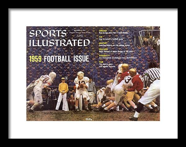 1950-1959 Framed Print featuring the photograph Virginia Tech Qb Billy Cranwell Sports Illustrated Cover by Sports Illustrated