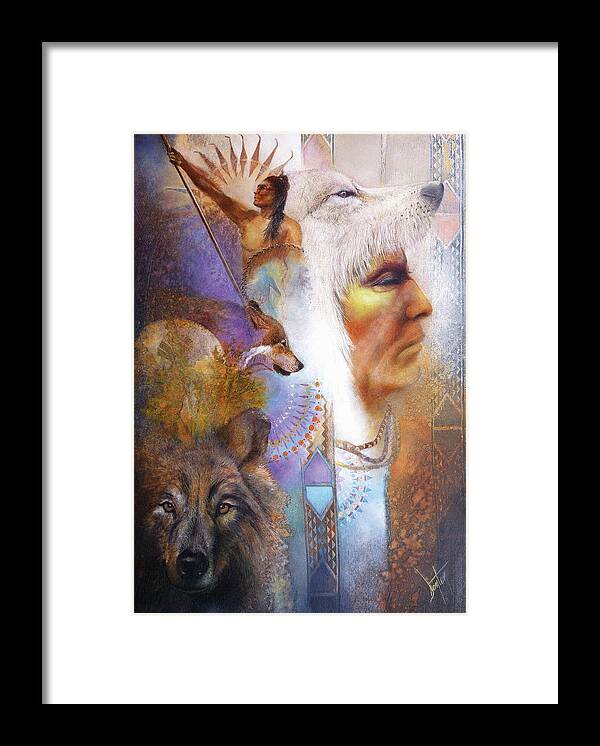 Vision Of The Wolf Framed Print featuring the painting Vision Of The Wolf by Denton Lund