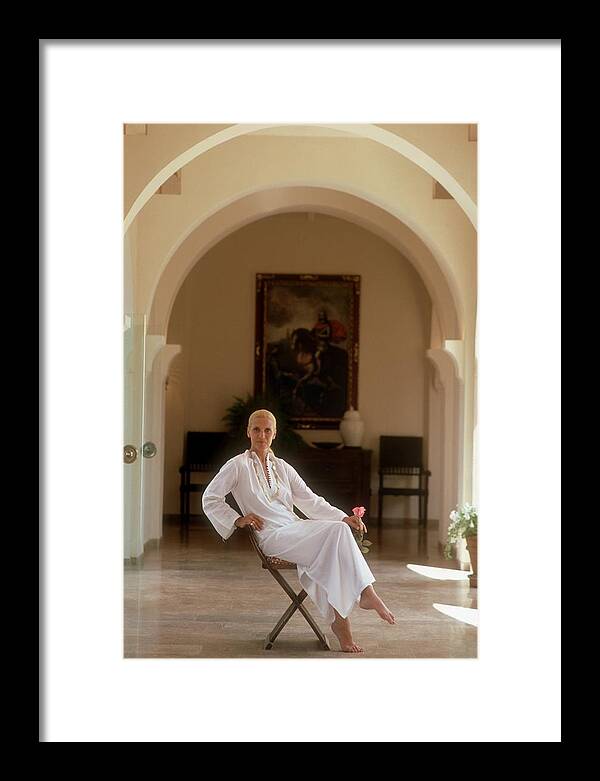 1980-1989 Framed Print featuring the photograph Viviana Corcuera by Slim Aarons