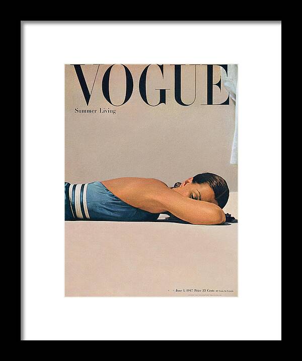 Vogue Framed Print featuring the photograph Vogue Magazine June 1st, 1947 by John Rawlings