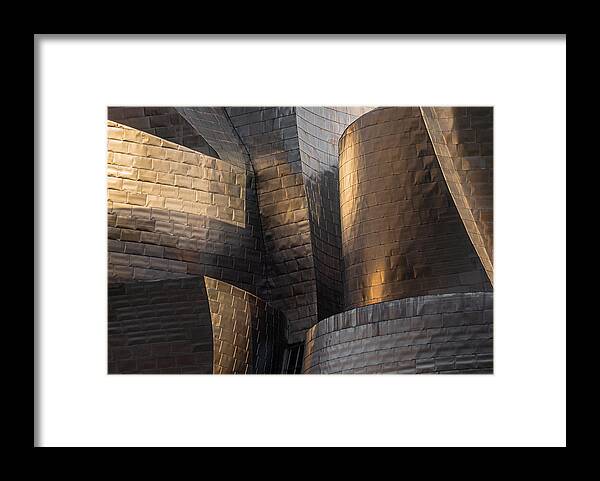 Architecture Framed Print featuring the photograph Volumes And Textures At The Guggenheim by Adolfo Urrutia