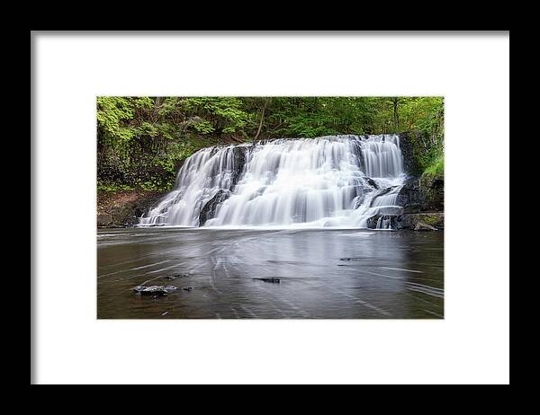 Background Framed Print featuring the photograph Wadsworth Falls in Middletown, Connecticut U.S.A. by Kyle Lee