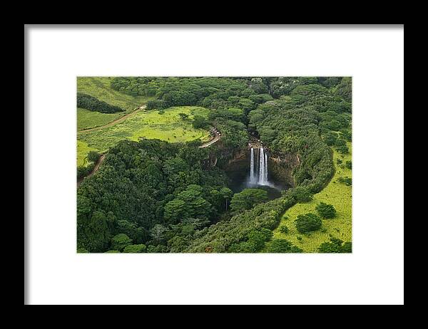 Wailua Falls Framed Print featuring the photograph Wailua Falls, Kauai, Hawaii by Enrique R. Aguirre Aves