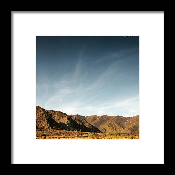 New Zealand Framed Print featuring the photograph Wainui Hills Squared by Joseph Westrupp