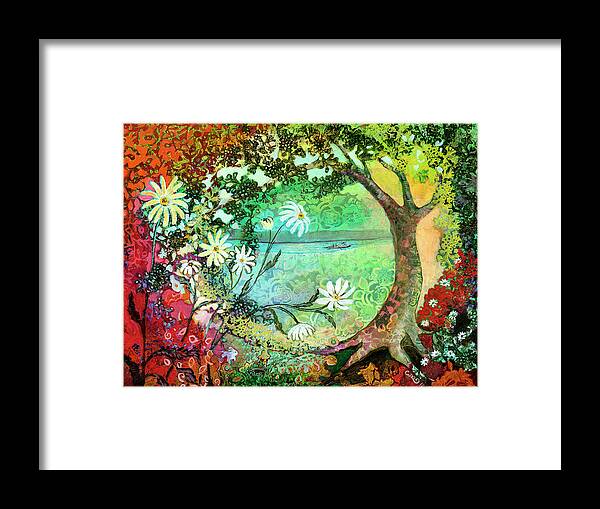 Alice In Wonderland Framed Print featuring the painting Waiting for Alice by Jennifer Lommers