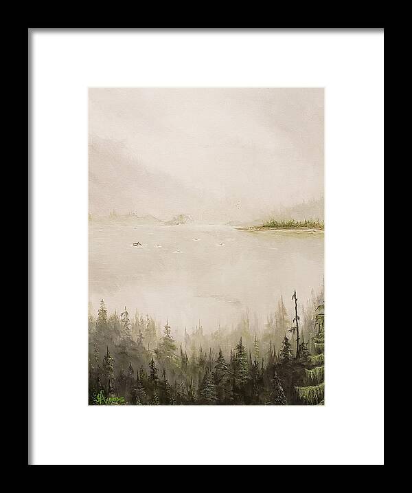 Orpheus Framed Print featuring the painting Waiting For The Eagle To Come by James Andrews