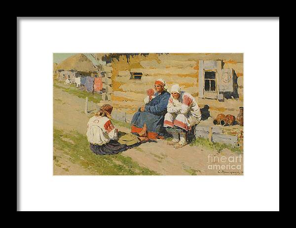 Oil Painting Framed Print featuring the drawing Waiting In The Sun, 1894. Artist by Heritage Images