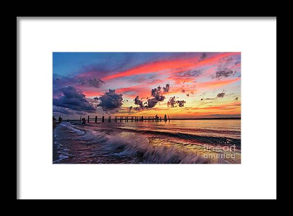 Topsail Framed Print featuring the photograph Wake ripples by DJA Images