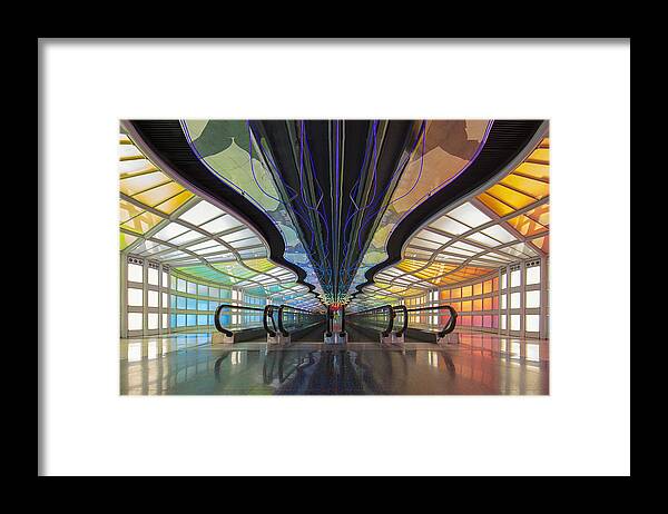 Neon Framed Print featuring the photograph Walk Away by Renee Doyle