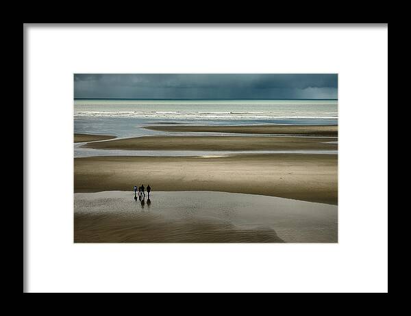 Sea Framed Print featuring the photograph Walking At The Sea by Denis