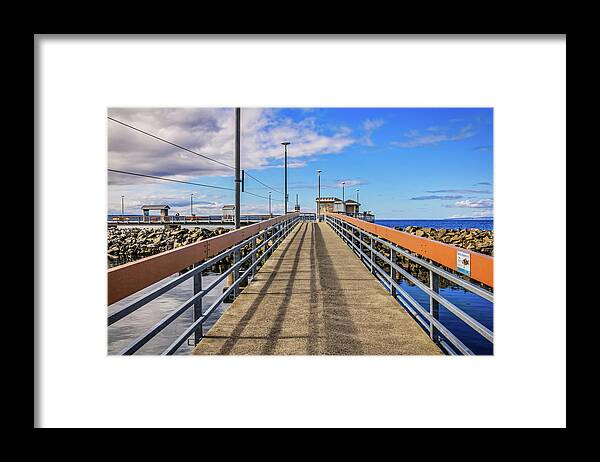 Dock Framed Print featuring the photograph Walking on the dock by Anamar Pictures