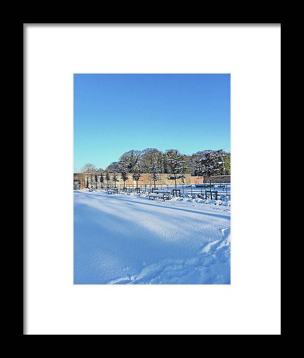 Chorley Framed Print featuring the photograph Walled Garden Winter Landscape by Lachlan Main