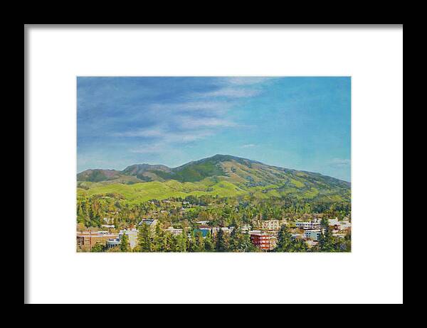 Diablo Framed Print featuring the painting Walnut Creek in February by Kerima Swain