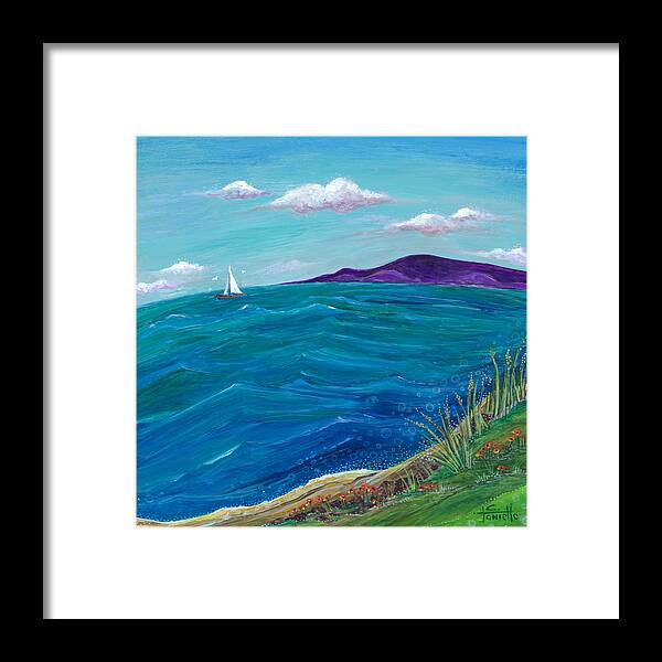 Seascape Painting Framed Print featuring the painting Wanderlust by Tanielle Childers