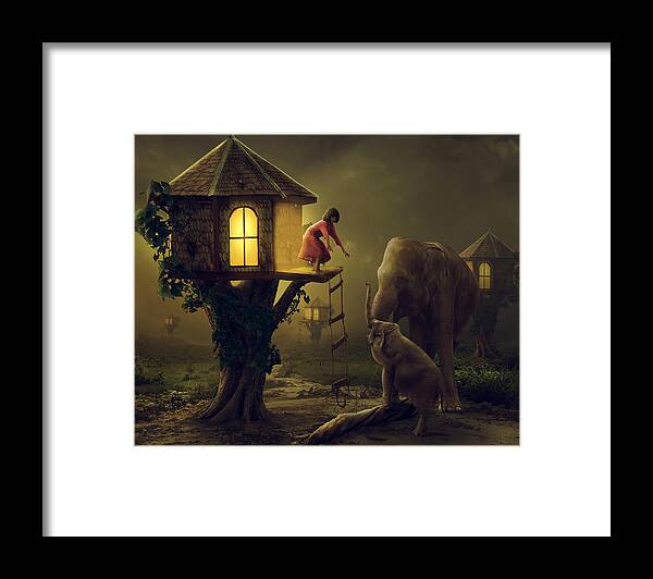 Creative Edit Framed Print featuring the photograph Want To Play With Me? by Hendra Yudhiarto M