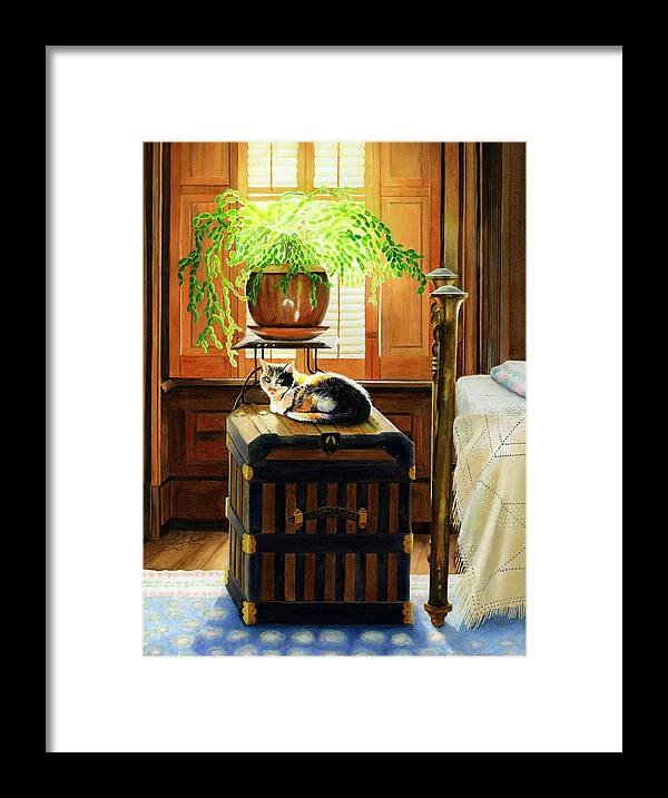 Warm And Fuzzy Framed Print featuring the painting Warm And Fuzzy by Mary Irwin