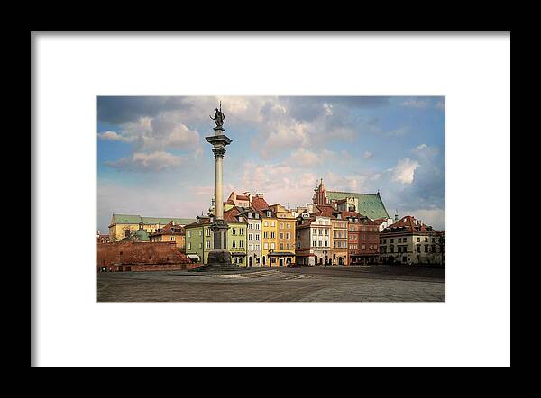 Warsaw Framed Print featuring the photograph Warsaw on a sunny morning by Jaroslaw Blaminsky