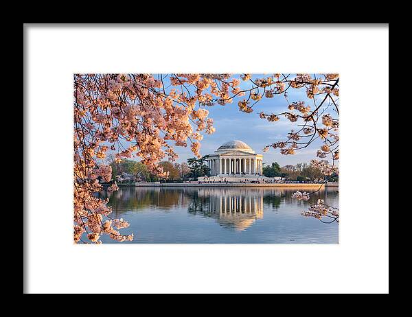 Landscape Framed Print featuring the photograph Washington, Dc At The Tidal Basin by Sean Pavone