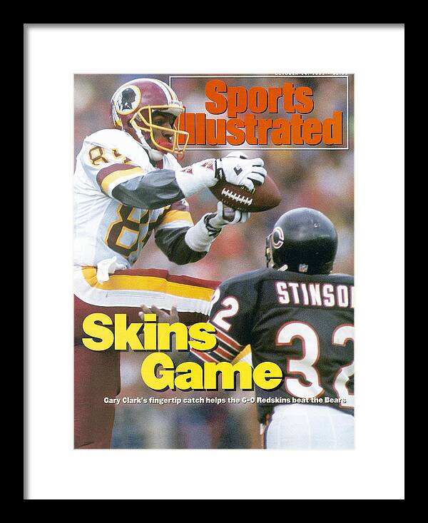Magazine Cover Framed Print featuring the photograph Washington Redskins Gary Clark... Sports Illustrated Cover by Sports Illustrated