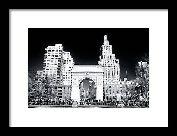 Washington Square Park Framed Print featuring the photograph Washington Square Park New York City by John Rizzuto