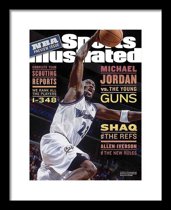 Magazine Cover Framed Print featuring the photograph Washington Wizards Michael Jordan... Sports Illustrated Cover by Sports Illustrated