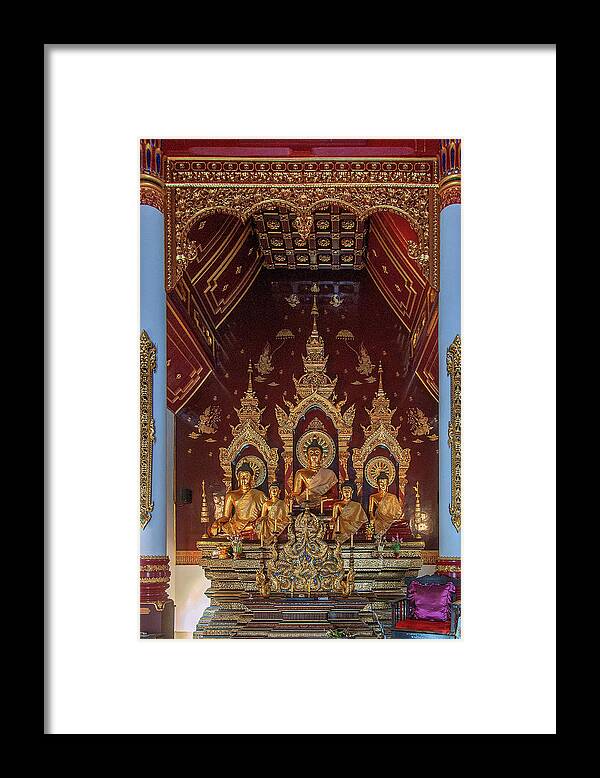 Scenic Framed Print featuring the photograph Wat Chang Taem Phra Wihan Buddha Images DTHCM2797 by Gerry Gantt