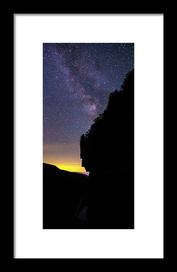 Watcher Framed Print featuring the photograph Watcher Milky Way Silhouette by White Mountain Images