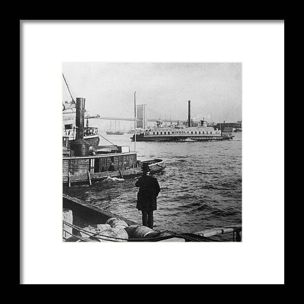 Finance And Economy Framed Print featuring the photograph Watching Boats by Hulton Archive