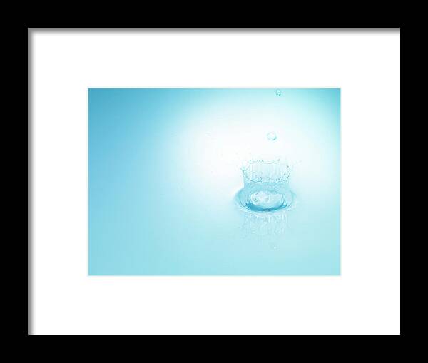 Tranquility Framed Print featuring the photograph Water Drop by Lumina Imaging