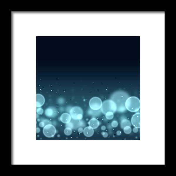 Backgrounds Framed Print featuring the digital art Water Droplets Out Of Focus by Chad Baker