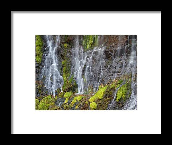 Waterfall Framed Print featuring the photograph Waterfall Detail by Jean Noren