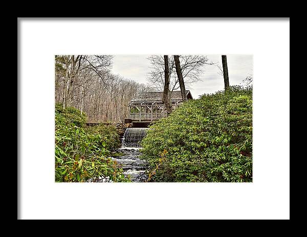 Waterfall Framed Print featuring the photograph Waterfall in Moore State Park by Monika Salvan