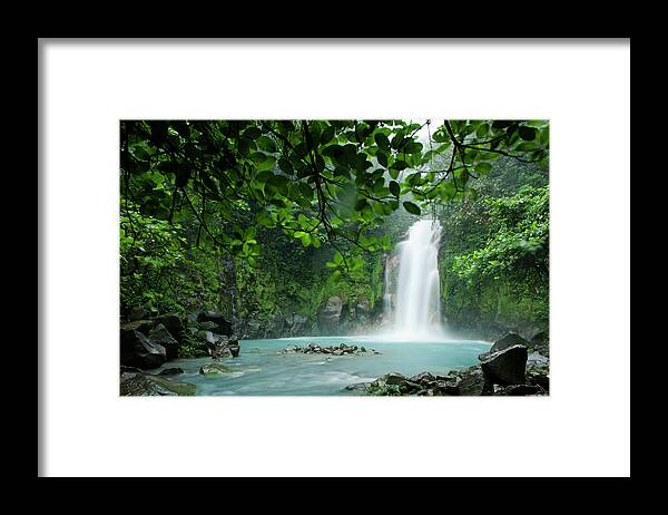 Scenics Framed Print featuring the photograph Waterfall, Tenorio Volcano, Costa Rica by Paul Souders