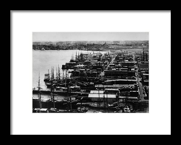 Finance And Economy Framed Print featuring the photograph Waterfront by Henry Guttmann Collection