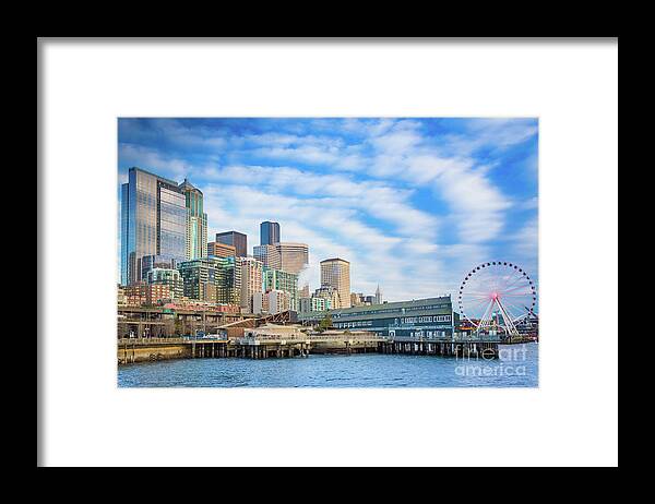 America Framed Print featuring the photograph Waterfront Skyline by Inge Johnsson