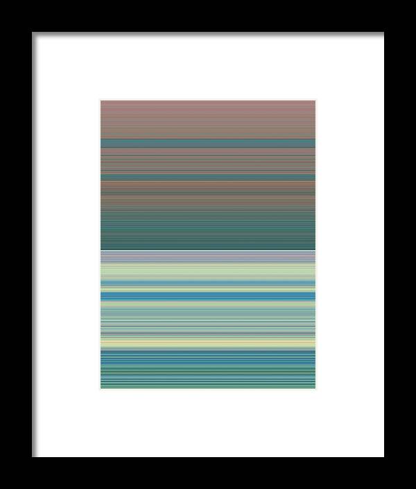 Stripes. Teal Framed Print featuring the digital art Watermelon Stripes Teal Pink Rectangles by Itsonlythemoon
