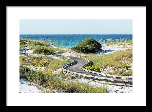 Beach Framed Print featuring the photograph WaterSound Beach Dune Boardwalk by Kurt Lischka