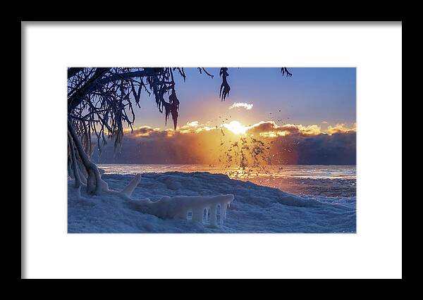 Lake Framed Print featuring the photograph Wave Crest by Terri Hart-Ellis