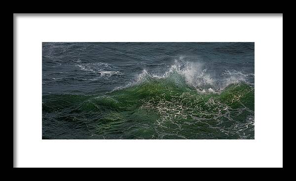 Coast Morning Framed Print featuring the photograph Wave Dance 093019 by Bill Posner