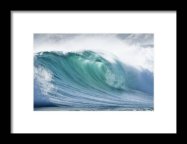 Port Lincoln Framed Print featuring the photograph Wave In Pristine Ocean by John White Photos