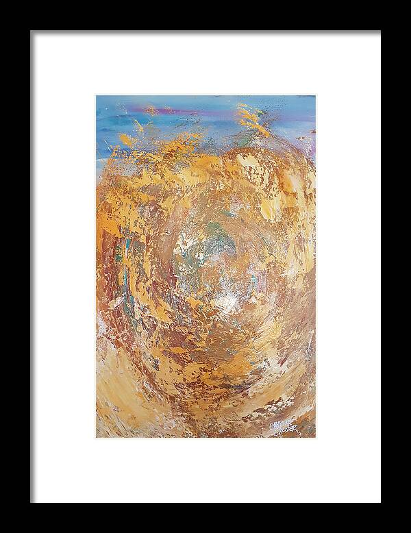  Framed Print featuring the painting Wave of faith by Christine Cloutier