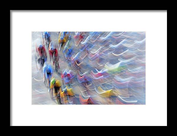 Zoom Framed Print featuring the photograph Waves by Lou Urlings