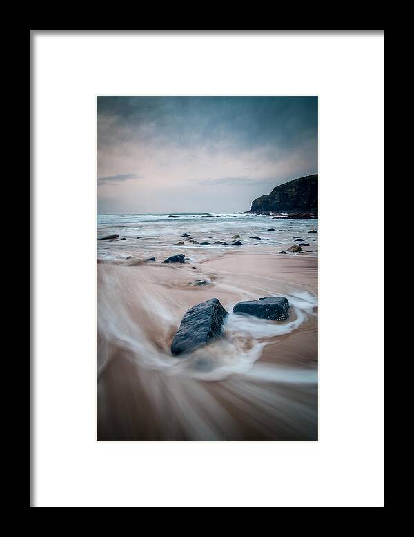 Oceans Framed Print featuring the photograph Waves On Cornwall Beach by Christopher Combe