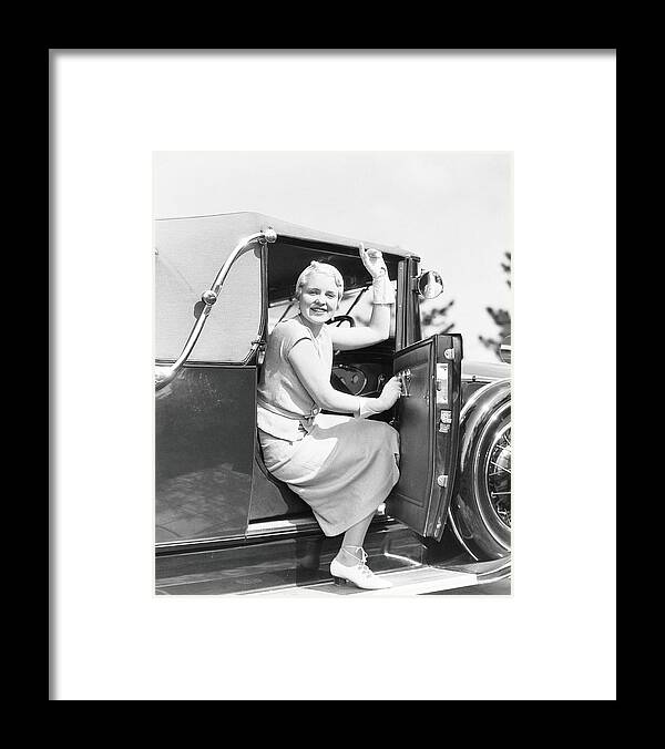 Releasing Framed Print featuring the photograph Waving Driver by H. Armstrong Roberts