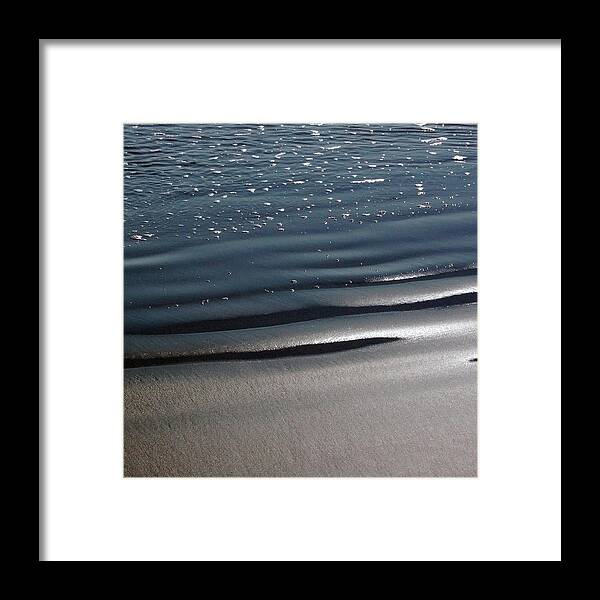 Scenics Framed Print featuring the photograph Wavy Water And Sand Under It by Petra Patitucci
