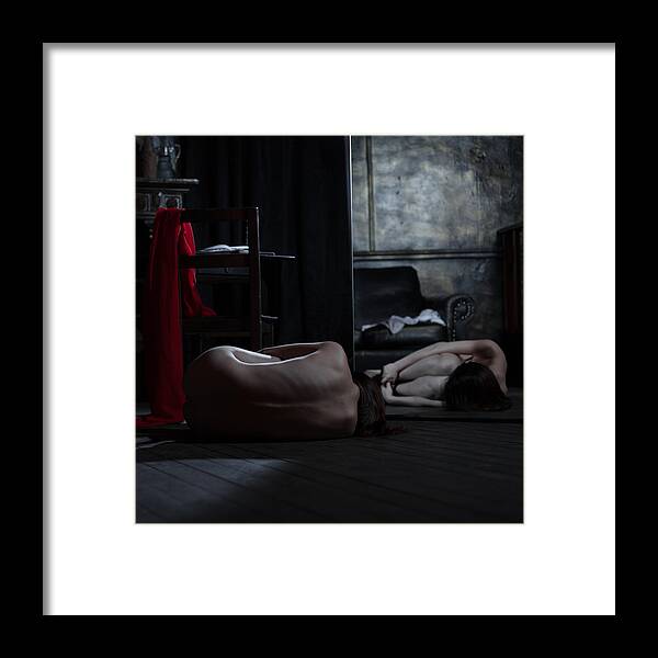 Fine Art Nude Framed Print featuring the photograph Way... by Alexey Terentyev
