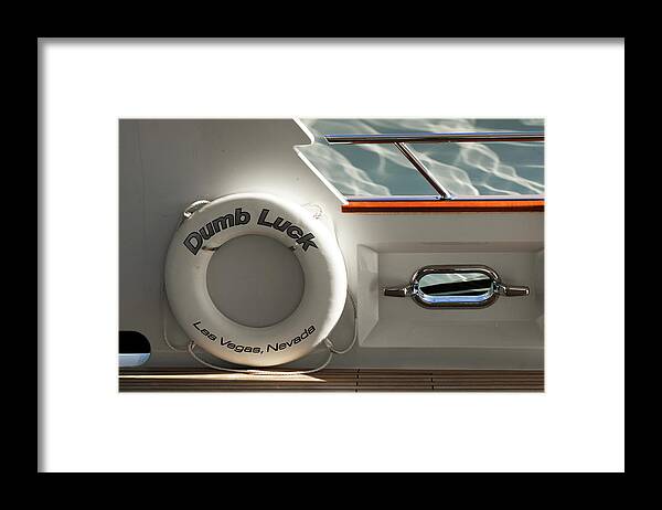Large Yacht Framed Print featuring the photograph Way Better Than No Luck by David Shuler