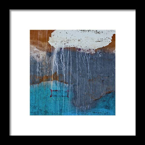 Boat Bits Framed Print featuring the photograph Weathered Paint Detail by Carol Leigh
