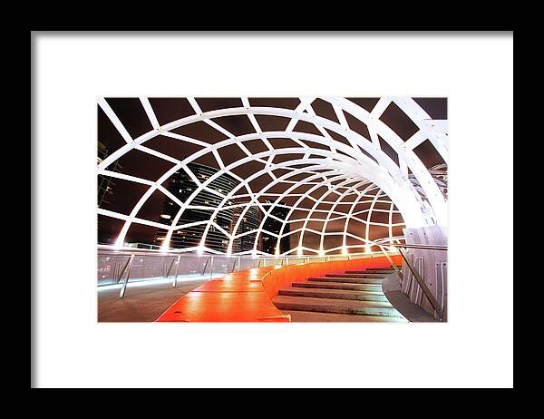 Steps Framed Print featuring the photograph Webb Bridge, Melbourne by Yury Prokopenko